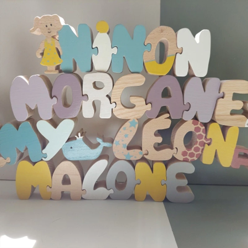 puzzles prénoms personnalisés en bois par idéboiscréations