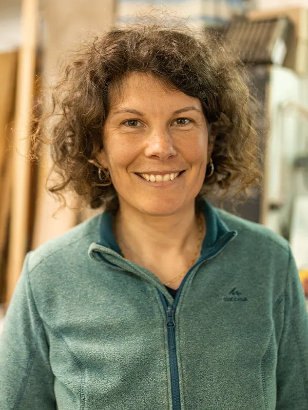Virginie Bouvant, fabricante des jeux en bois Idébois Créations