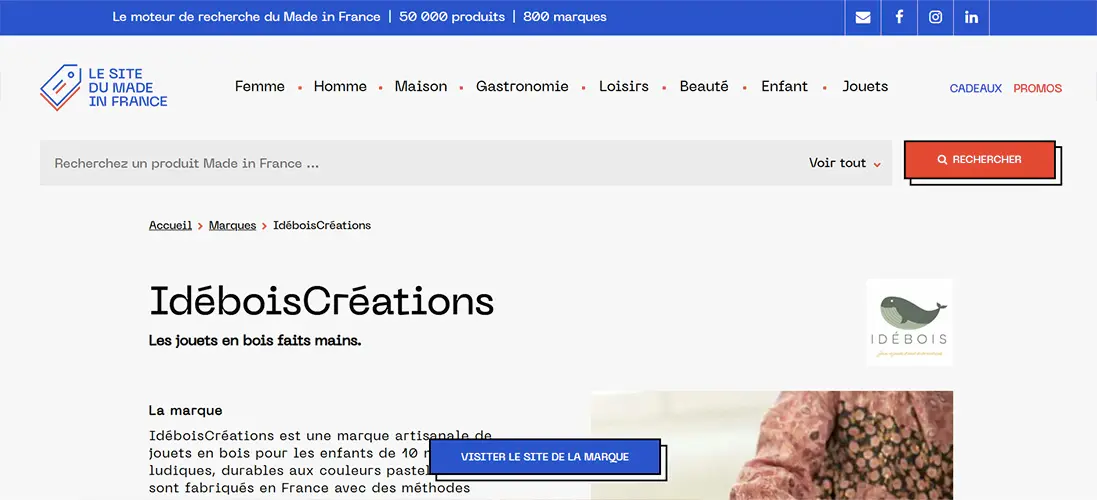 jouets Idébois fabriqués en France sur le Site du Made in France